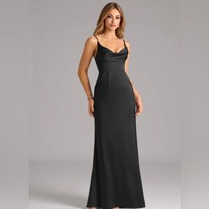 Azazie# NWT#Barbie Strapless Black Dress